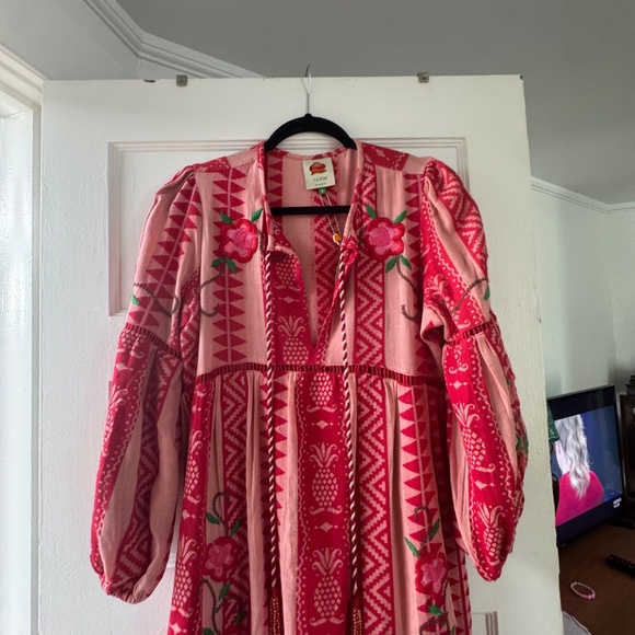 FARM RIO NEW W/TAGS Embroidered Dress - Picture 4 of 8